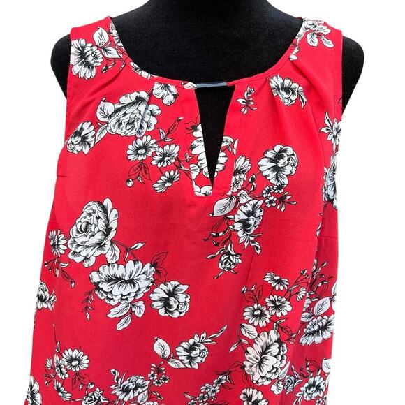 TORRID 00 (size 10) Georgette keyhole tank.  Women’s coral tank - Picture 1 of 7